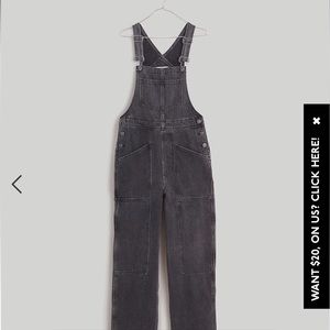 Madewell oversized carpenter overalls